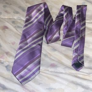 Purple silk tie